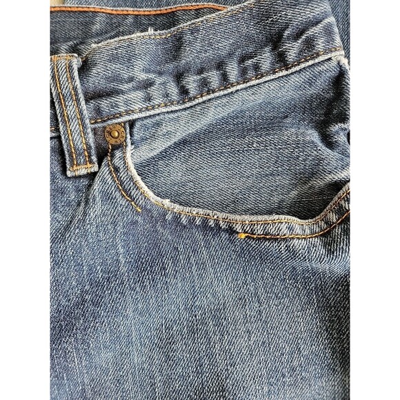 J Crew Mens 32x29 Jeans Urban Slim Fit Straight Cotton Distressed Mid Rise Blue - Picture 5 of 16